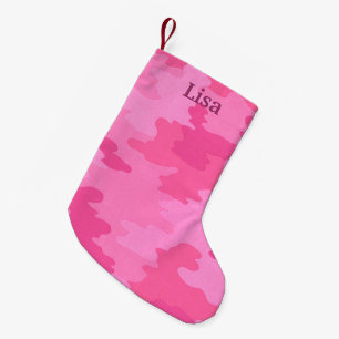 Personalised Hot Pink Camo Christmas Stocking