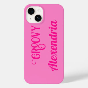 Personalised Hot Pink Case-Mate iPhone 14 Case