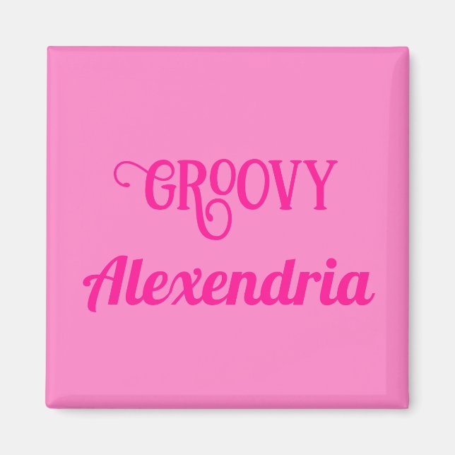 Personalised Hot Pink Magnet (Front)