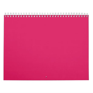 Personalised Hot Pink Minimalist Notebook Calendar