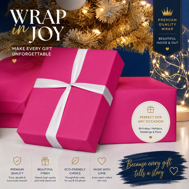 Personalised Hot Pink Wrapping Paper  (Creator Uploaded)