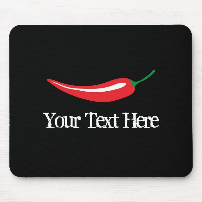 Personalised hot red chilli pepper mouse pad (Front)