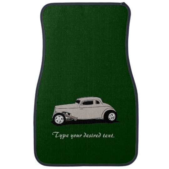 Personalised Hot rod floor mat Zazzle.co.uk