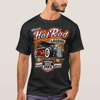 Personalised Hot Rod Legend Since 19XX Birthday T-Shirt