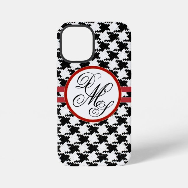 Personalised Houndstooth iPhone Case (Back)