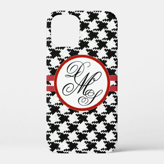 Personalised Houndstooth iPhone Case (Back)