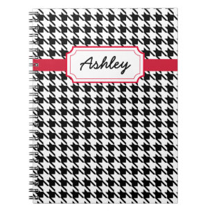Personalised Houndstooth Journal School Notebook