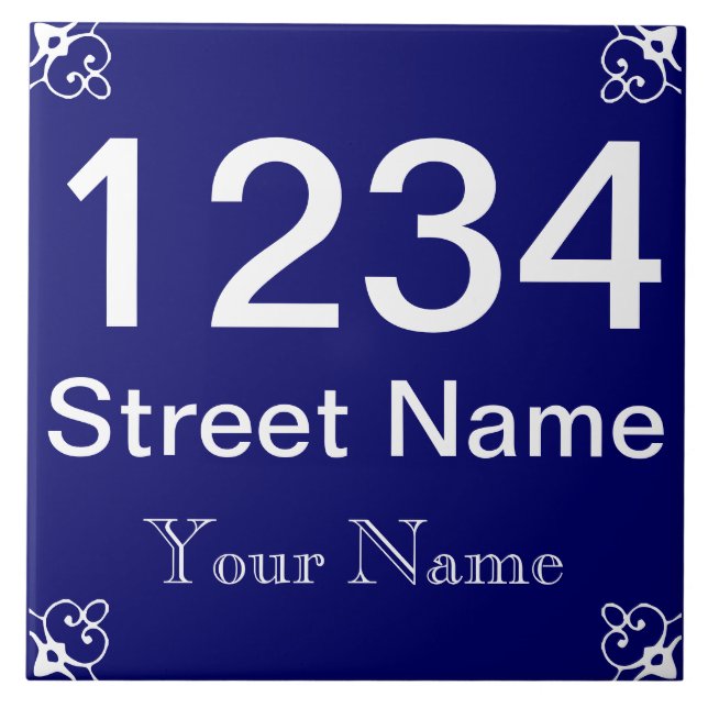 Personalised House Number Tile (Front)