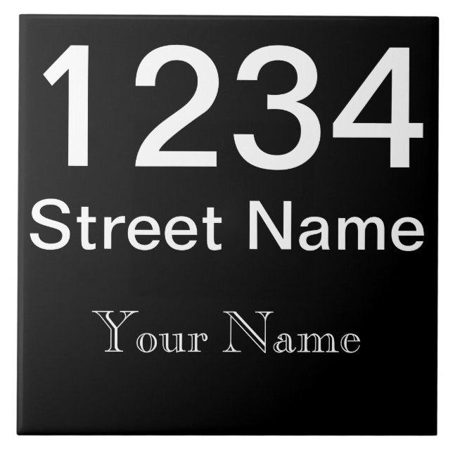 Personalised House Number Tile (Front)