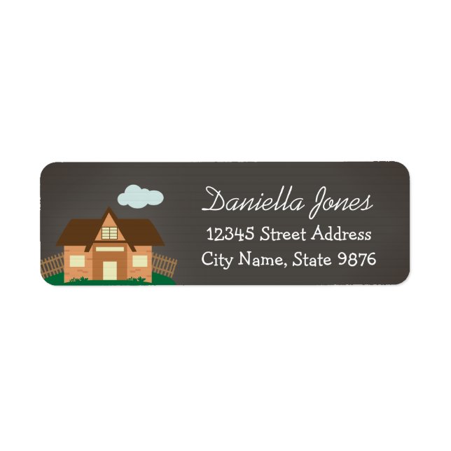 Personalised House Return Address Label (Front)