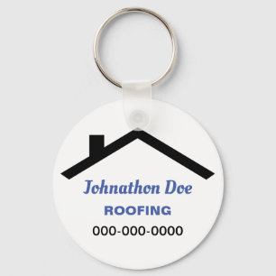 Personalised House Roof Key Ring