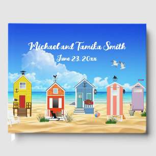 Personalised Houses on the Beach Wedding Guest Boo Book