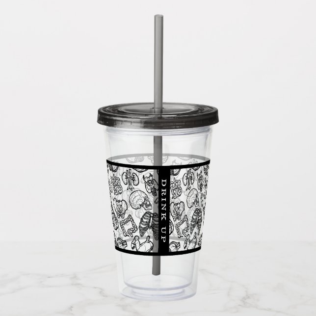 Personalised Human Biology Anatomy Science Drink Acrylic Tumbler (Right)