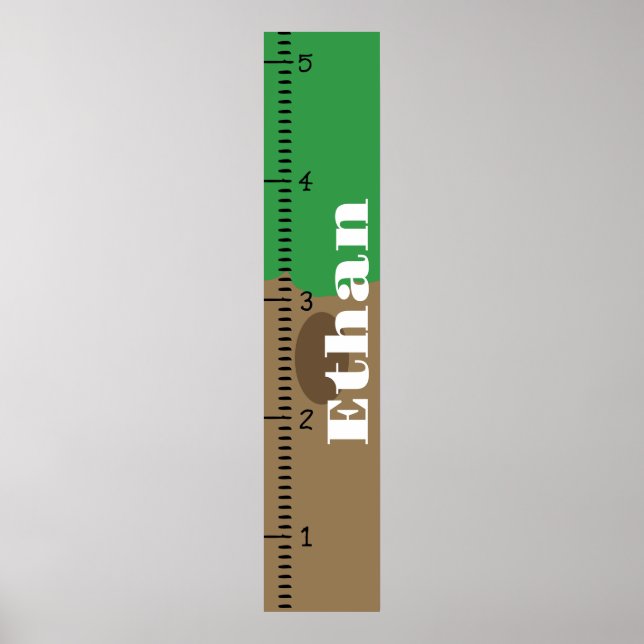 Personalised Human Growth Chart Ruler | Printable (Front)