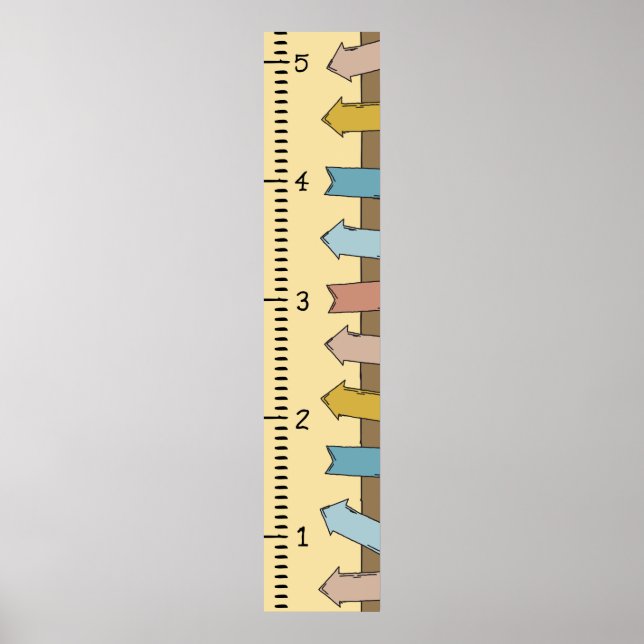 Personalised Human Growth Chart Ruler | Printable (Front)