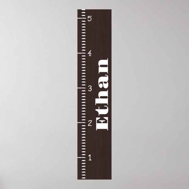 Personalised Human Growth Chart Ruler | Printable (Front)