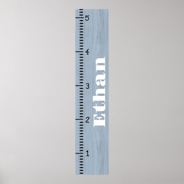 Personalised Human Growth Chart Ruler | Printable (Front)