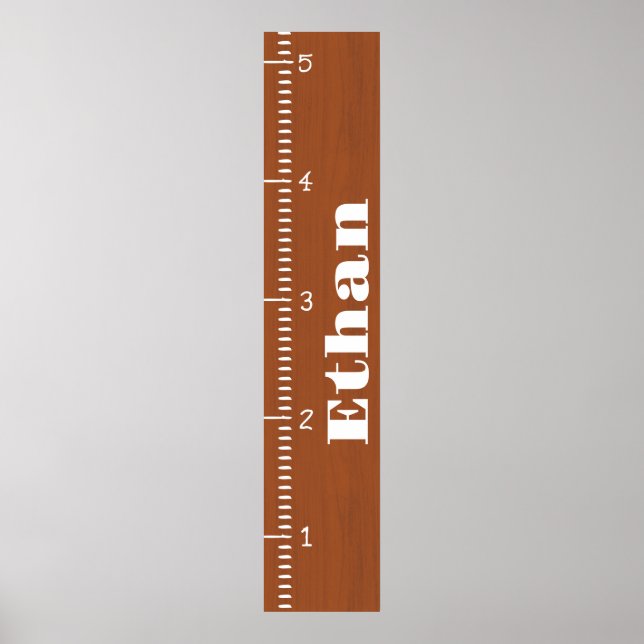 Personalised Human Growth Chart Ruler | Printable (Front)