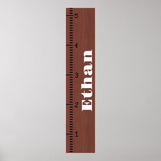 Personalised Human Growth Chart Ruler | Printable (Front)