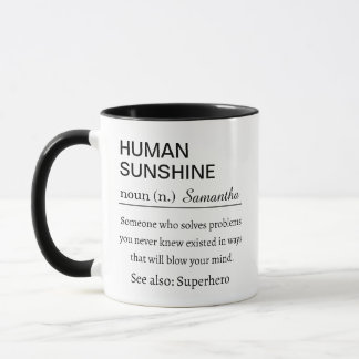 Personalised Human Sunshine Definition Mug