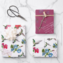 Personalised Humming Bird Wrapping Paper