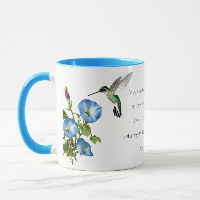 Personalised Hummingbird Faith Mug (Left)