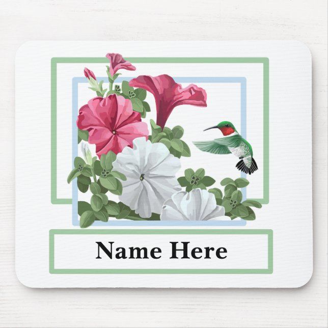 Personalised Hummingbird Mouspads Mouse Mat (Front)