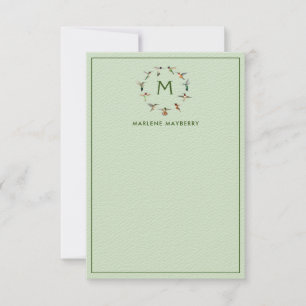 Personalised Hummingbird Note Card