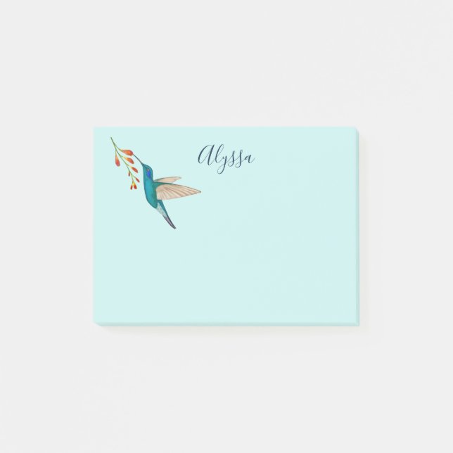 Personalised Hummingbird Notes (Front)
