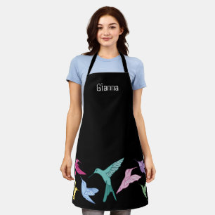 Personalised Hummingbird Print Apron