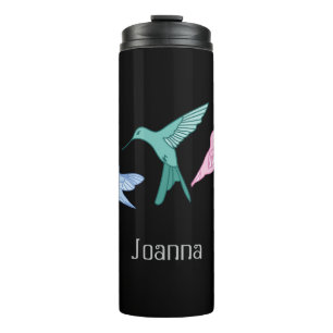 Personalised Hummingbird Print Thermal Tumbler