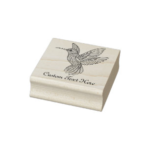 Personalised Hummingbird Rubber Stamp