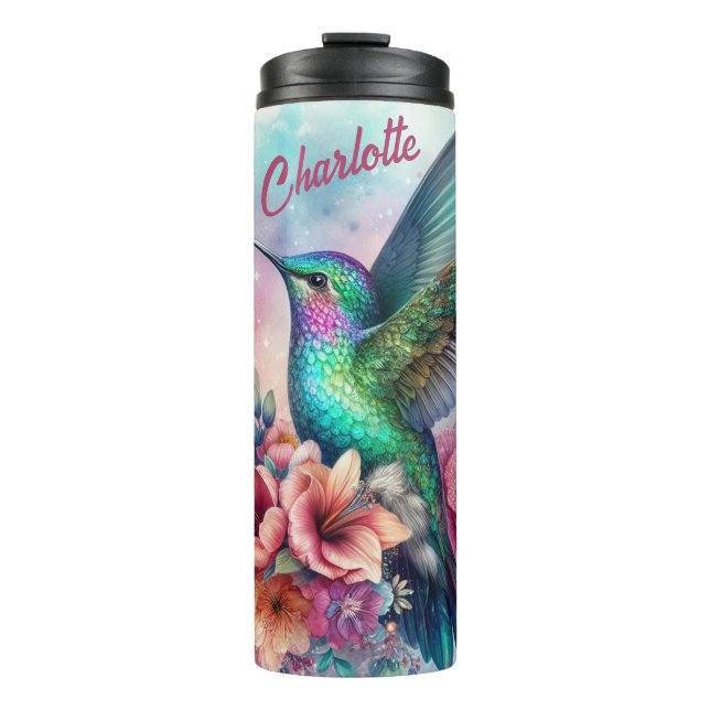 Personalised Hummingbird Thermal Tumbler (Front)