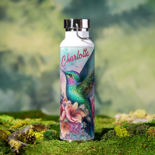 Personalised Hummingbird Vacuum Insulated Water Bottle