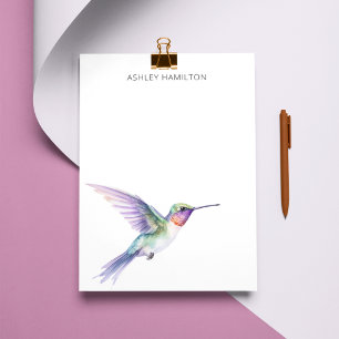 Personalised Hummingbird Watercolor Card