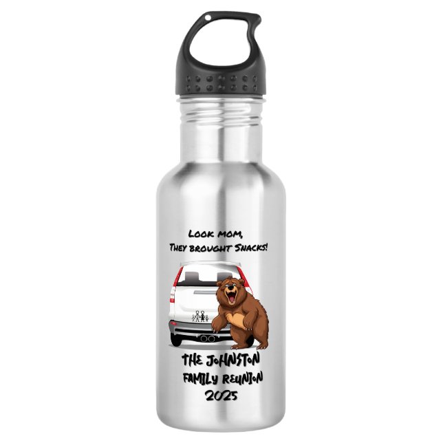 Personalised Humourous Camping-Themed 532 Ml Water Bottle (Front)