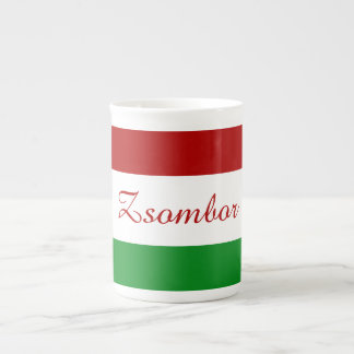 Personalised Hungarian Flag Bone China Mug