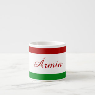Personalised Hungarian Flag Espresso Cup