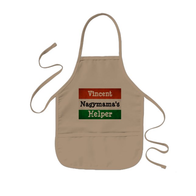 Personalised Hungarian Grandma Kids Apron (Front)