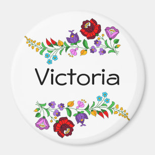 Personalised Hungarian Kalocsa Magnet