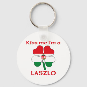 Personalised Hungarian Kiss Me I'm Laszlo Key Ring