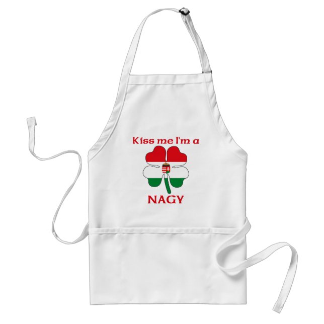 Personalised Hungarian Kiss Me I'm Nagy Standard Apron (Front)