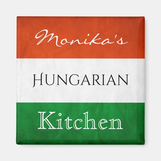 Personalised Hungarian Kitchen Magnet (Front)
