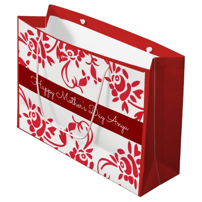 Personalised Hungarian Multi Occasion Large Gift Bag (Front Angled)