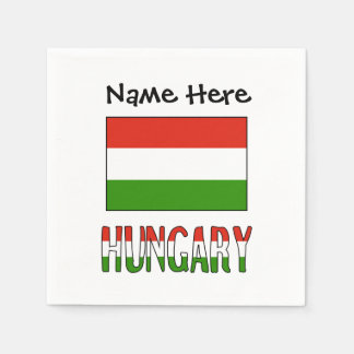 Personalised Hungary Flag Napkin