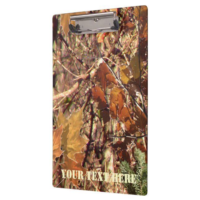 Personalised Hunter's Camo Camouflage Painting Clipboard (Left)