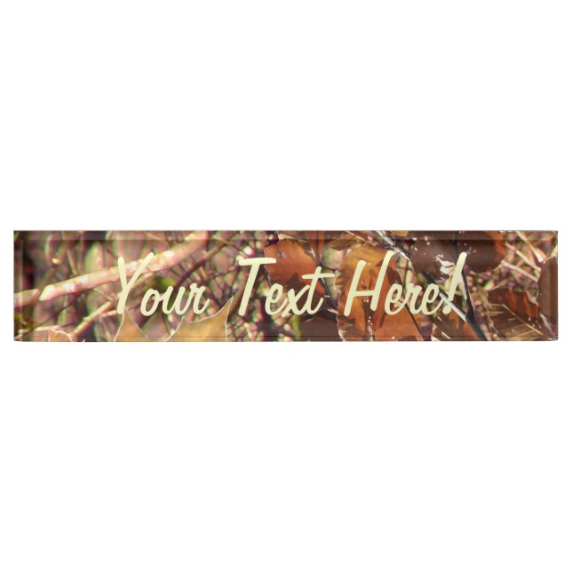 Personalised Hunter's Camo Camouflage Painting Nameplate (Front)