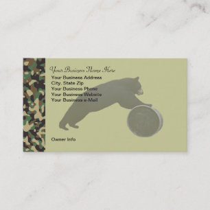 Personalised Hunting Theme Camo Business Card