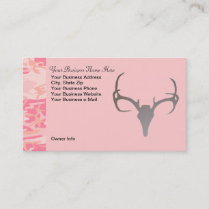 Personalised Hunting Theme Camo Deer Business Card