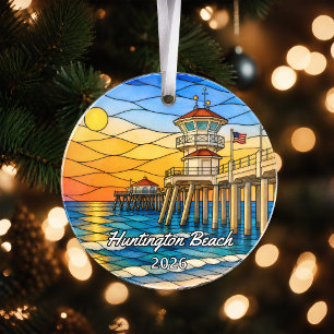 Personalised Huntington Beach Acrylic Ornament, Cu Ornament